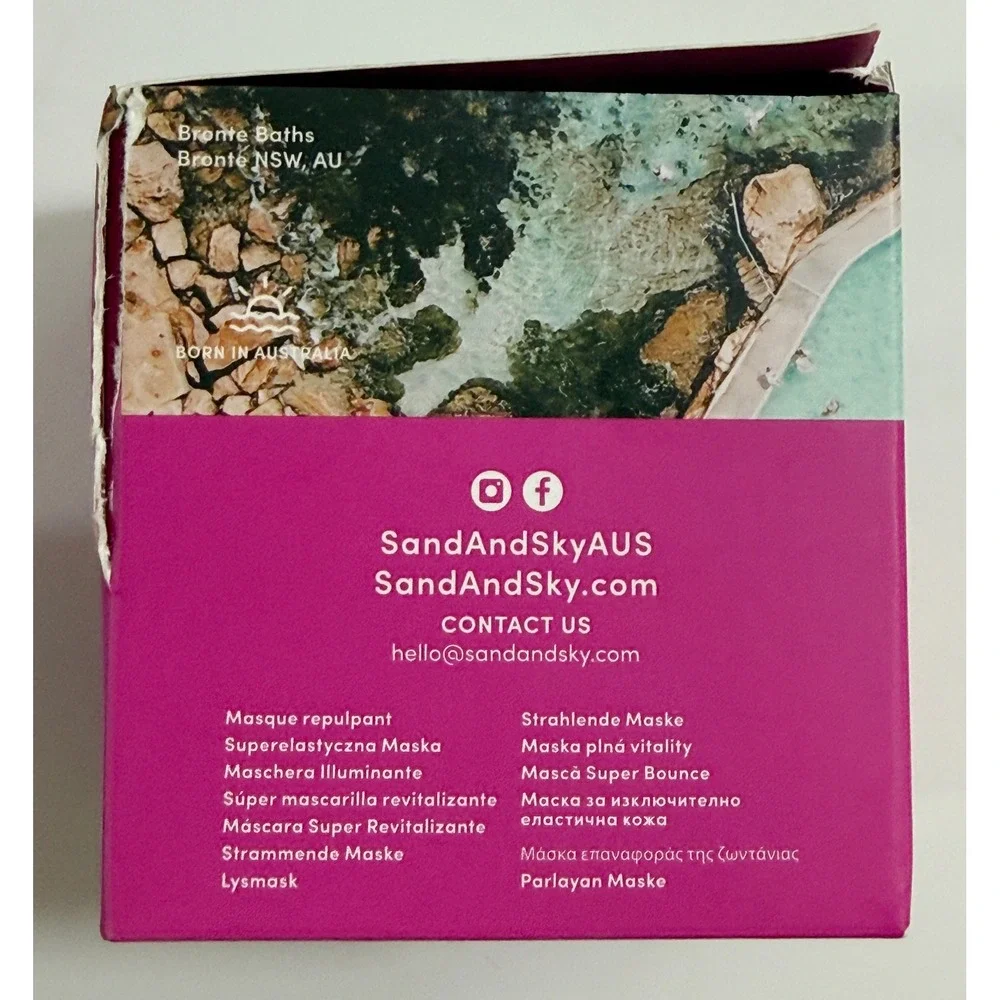 Sand & Sky Super Bounce Mask Women 3.5oz Pink Australian Emu Apple Glow Berries